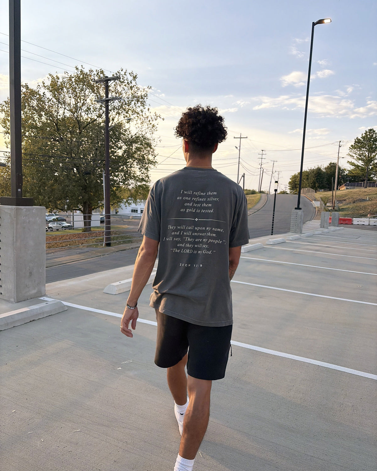 VALLEY tee worn, Zech. 13:9 across the back